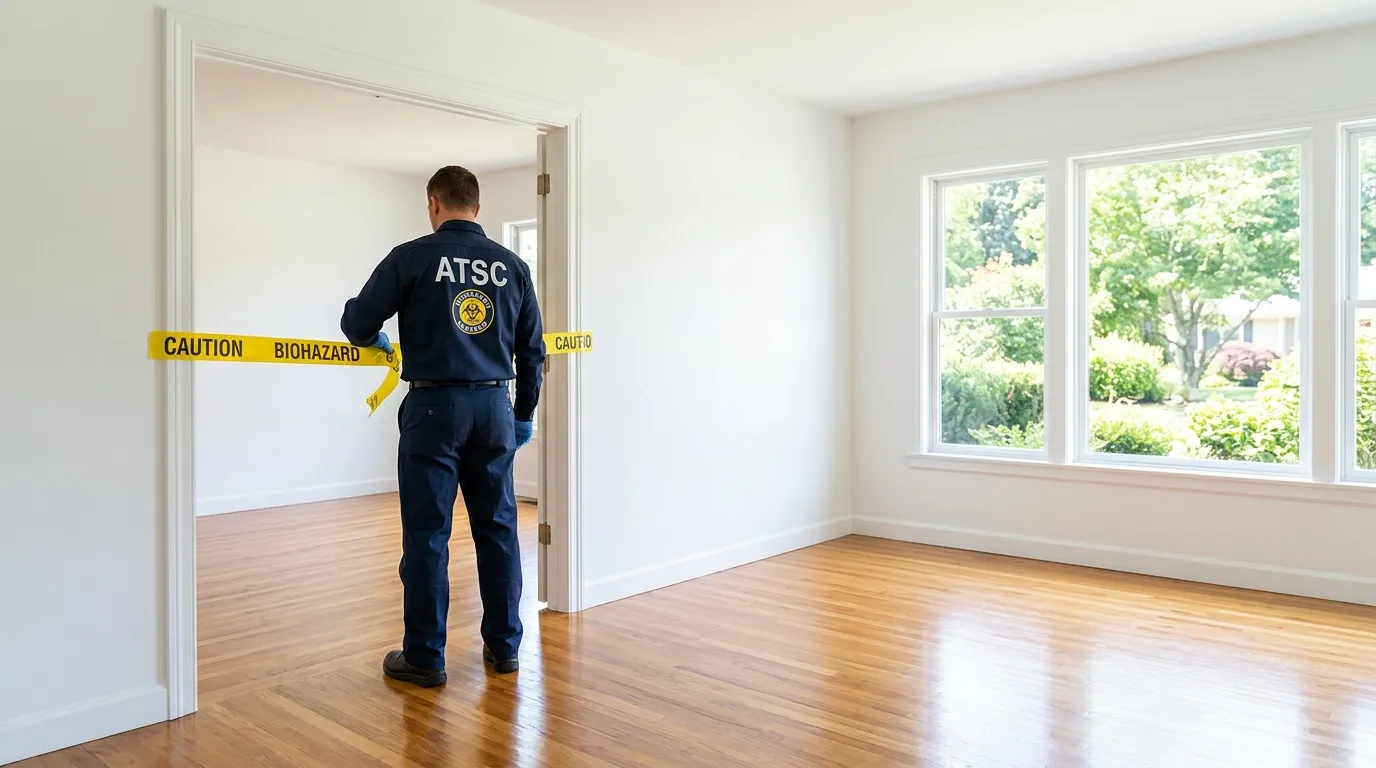 Certified biohazard cleanup crew performing Trauma Scene Cleanup in Tamaqua